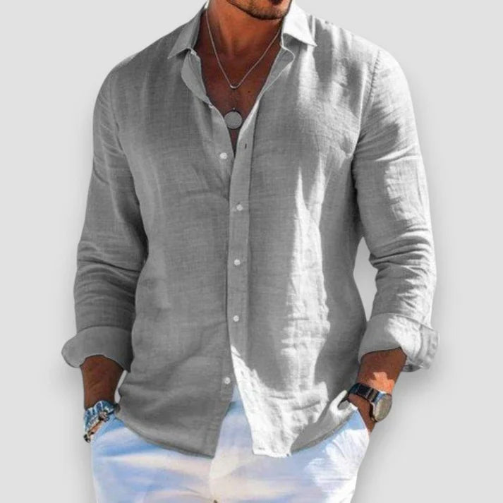 Men’s Casual Long Sleeve Shirt Lightweight Breathable Fabric 0