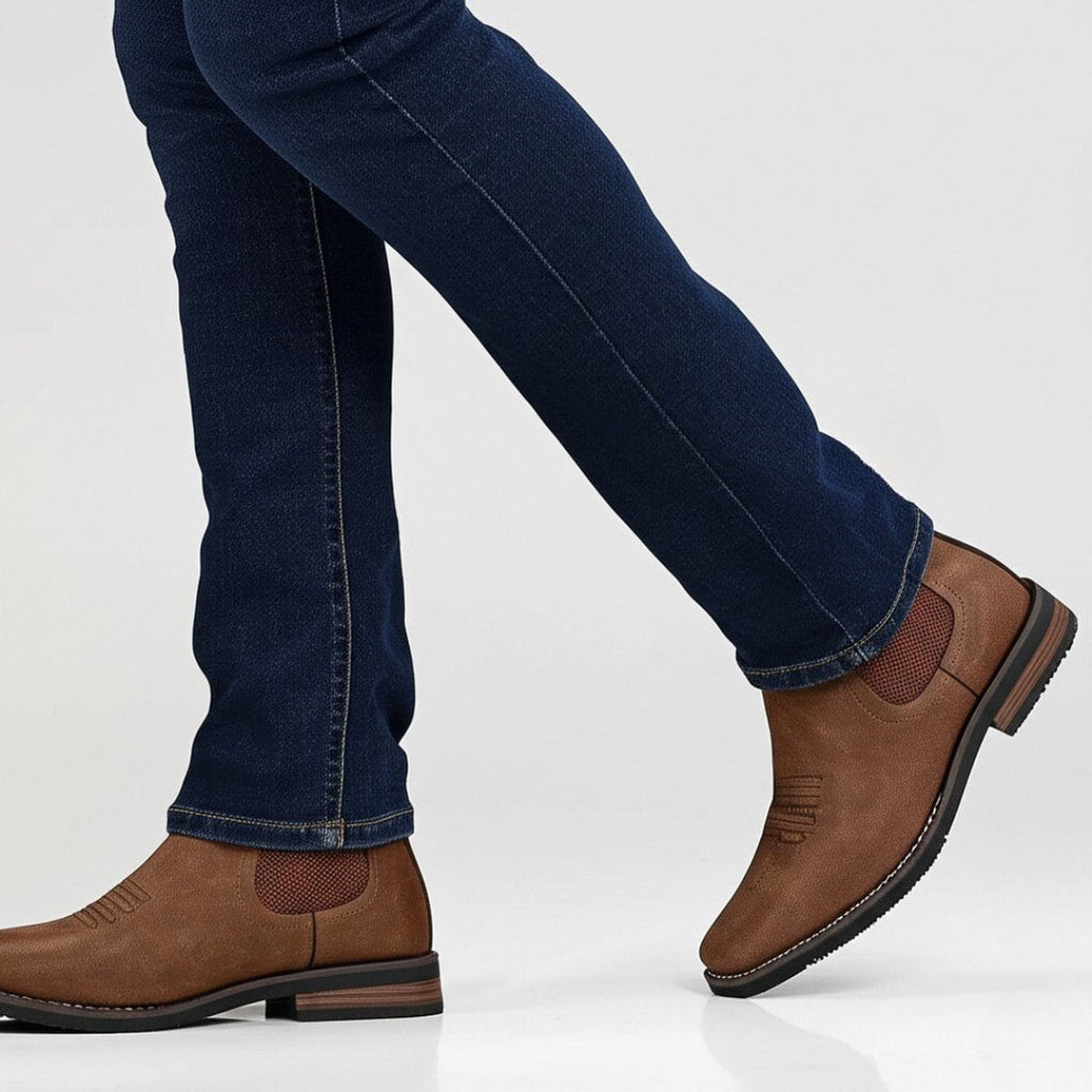 Men’s Chelsea Ankle Boots Western-Inspired Slip-On Design 3