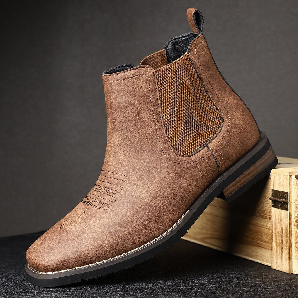 Men’s Chelsea Ankle Boots Western-Inspired Slip-On Design 7