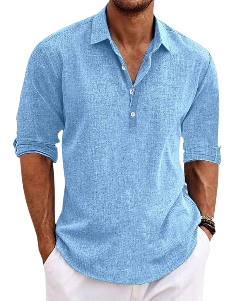 Men’s Classic Button-Front Dress Shirt Timeless and Versatile Style 1