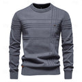 Men’s Crewneck Sweater Textured Design for Comfortable Everyday Wear 0