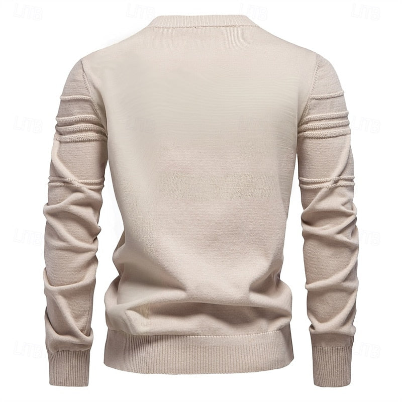 Men’s Crewneck Sweater Textured Design for Comfortable Everyday Wear 2