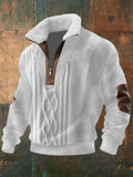 Men’s Dress Shirt High Collar Design with Lined Detail 0