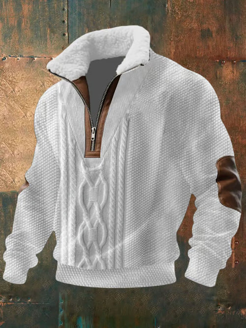 Men’s Dress Shirt High Collar Design with Lined Detail 0