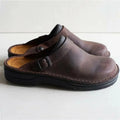 Men’s Leather Clogs Slip-On Design with Adjustable Buckle Strap 0