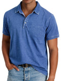Men’s Long Sleeve Polo Shirt Refined Collar and Tailored Fit 0