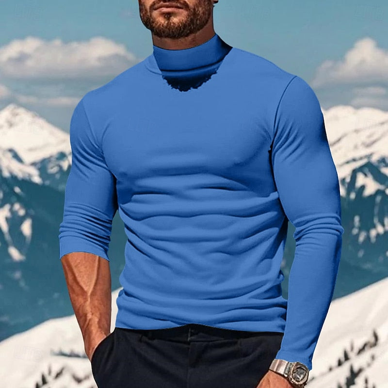 Men’s Mock Neck Long Sleeve Top Tailored Fit 2