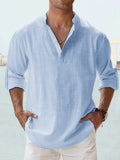 Men’s Tailored Fit Breathable Button-Up Shirt for Casual and Formal Wear 0