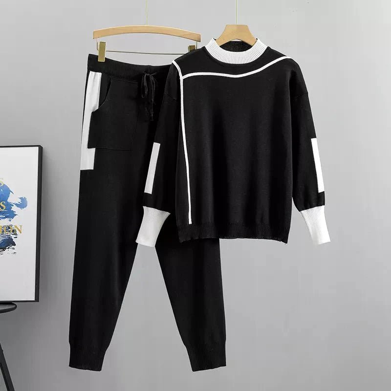 Plus Size Women's Tracksuit Set Cozy Sweater and Jogger Outfit 1