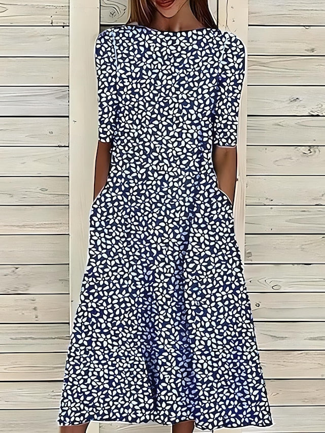 Women’s A-Line Dress Floral Print for Summer Days 1