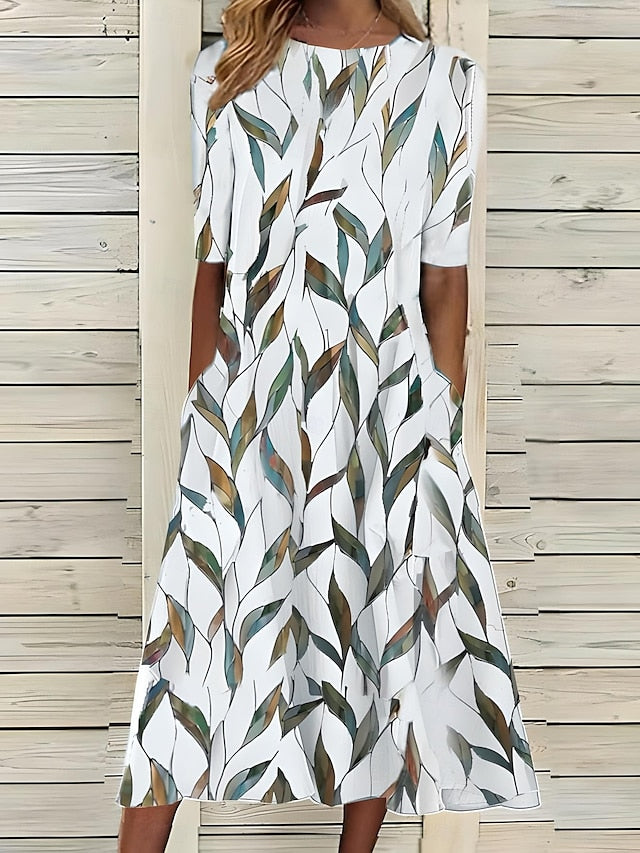 Women’s A-Line Dress Floral Print for Summer Days 2