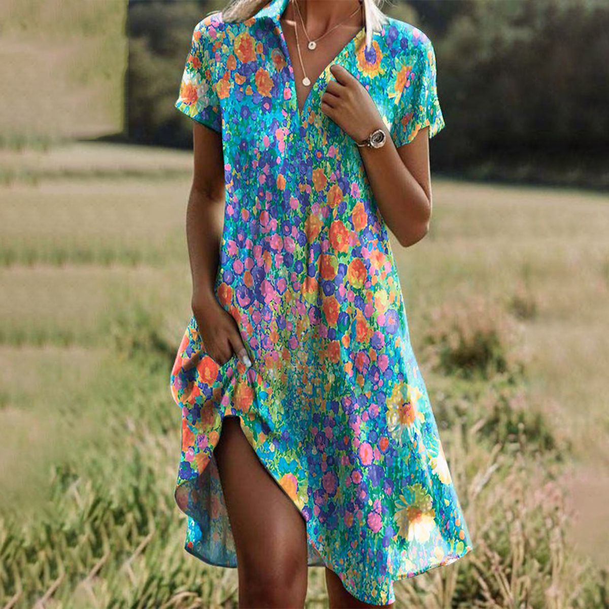 Women’s A-Line Summer Dress Soft Sculpted Silhouette 1