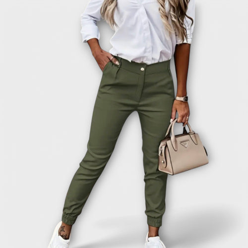 Women’s Ankle-Length Stretch Pants Comfortable Fit Stylish Design 1
