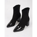 Women’s Ankle Boots Cap-Toe Chunky Heel Design 0