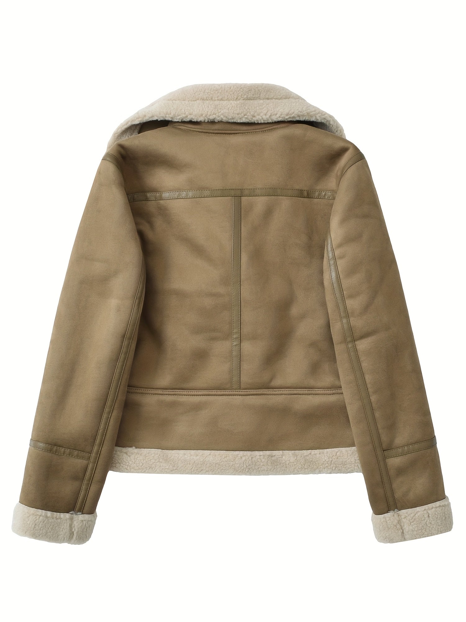 Women’s Aviator Jacket Classic Warm Design with Belted Waist 2
