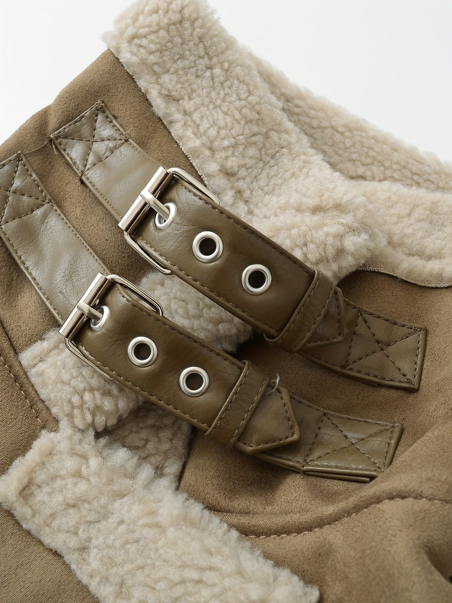 Women’s Aviator Jacket Classic Warm Design with Belted Waist 4