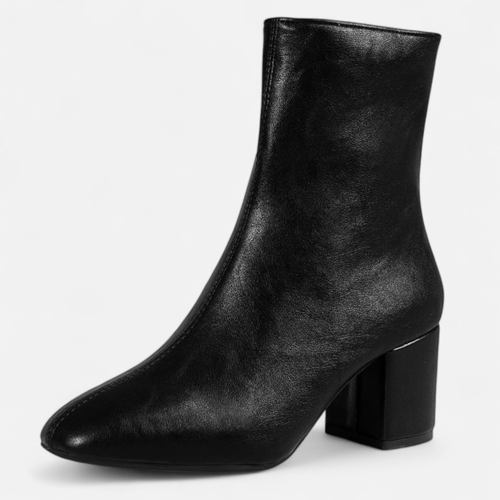 Women’s Black Ankle Boots Stylish Block Heel Design 2