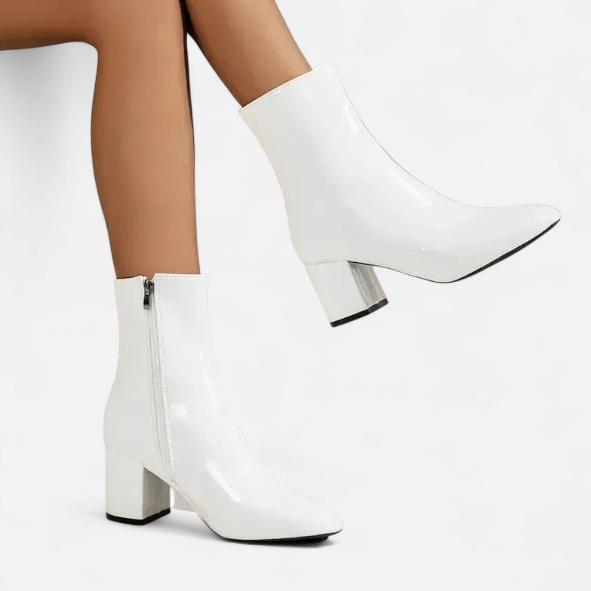 Women’s Black Ankle Boots Stylish Block Heel Design 5