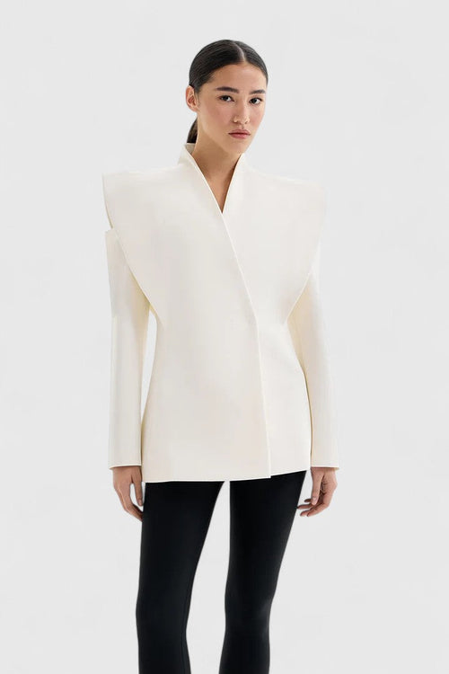 Women’s Black Blazer Tailored Elegant Design 0