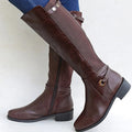 Women’s Black Leather Boots Stylish and Comfortable Design 0