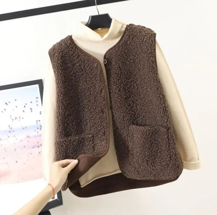 Women’s Black Long Vest Cozy Relaxed Fit Layering Piece 0