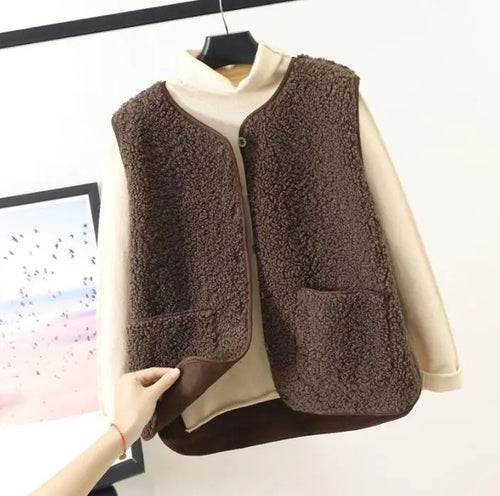Women’s Black Long Vest Cozy Relaxed Fit Layering Piece 0
