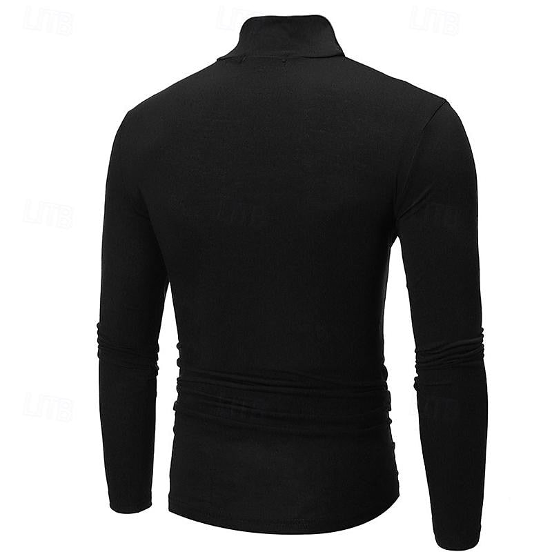 Women’s Black Turtleneck Long-Sleeve Refined Fit Top 1