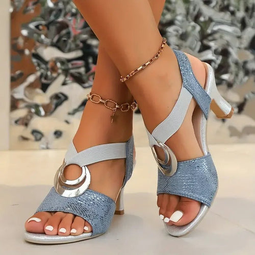 Women’s Block-Heel Strappy Sandals Elegant Design 1