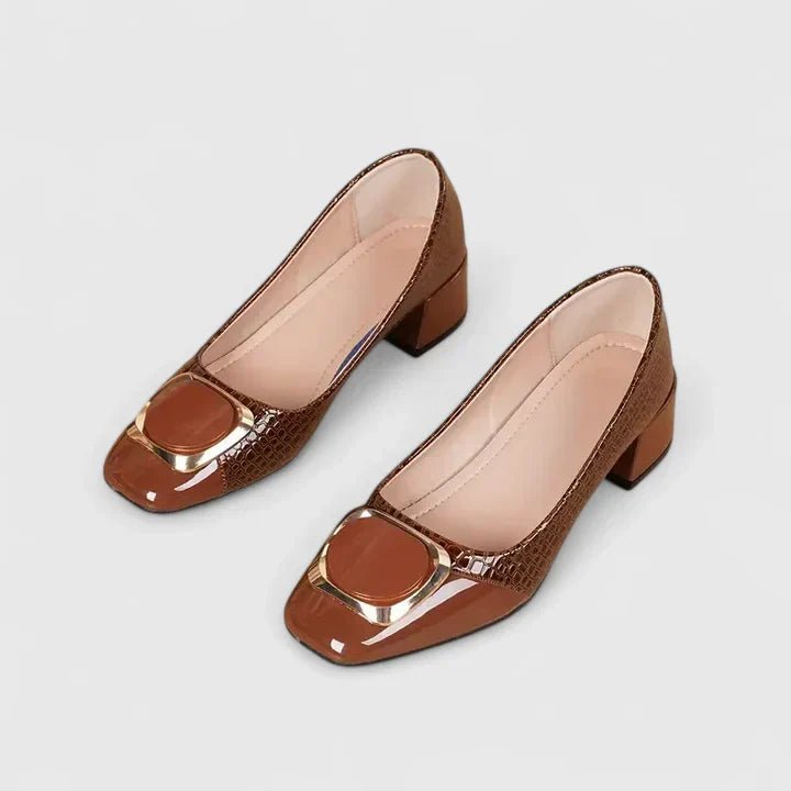 Women’s Block Heel Loafers Croc-Embossed Design for Comfortable Style 6