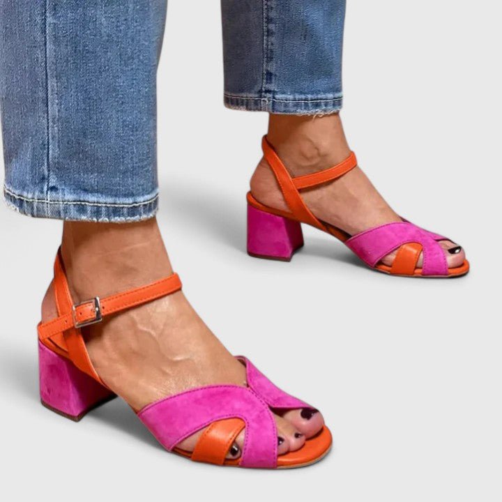 Women’s Block Heel Sandals Adjustable Ankle Strap Design 1