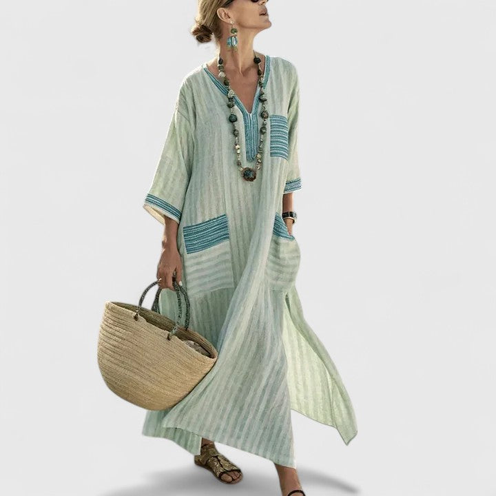 Women’s Bohemian Maxi Dress Airy Comfortable Summer Style 0
