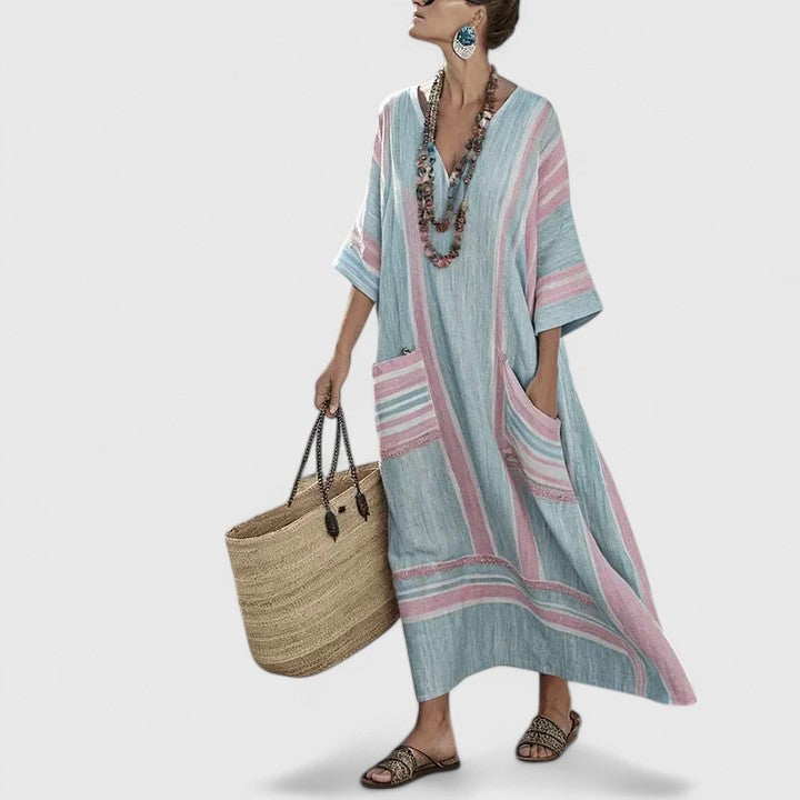 Women’s Bohemian Maxi Dress Airy Comfortable Summer Style 8