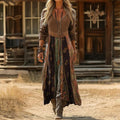 Women’s Boho Maxi Dress Artistic Patchwork Design for Summer Style 0