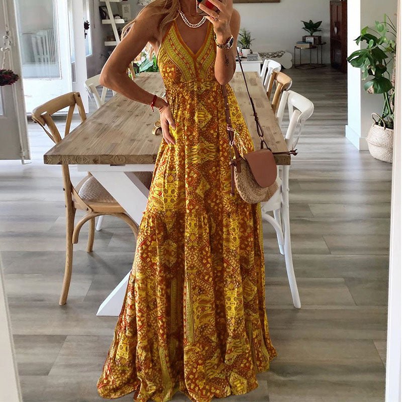 Women’s Boho Maxi Dress Flowy Summer Style 3