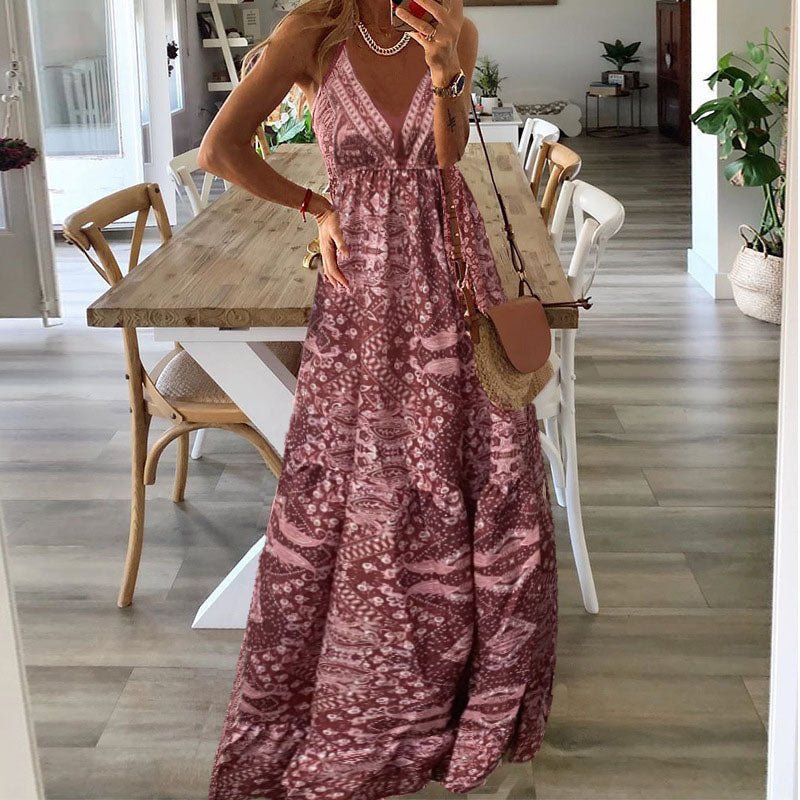 Women’s Boho Maxi Dress Flowy Summer Style 4