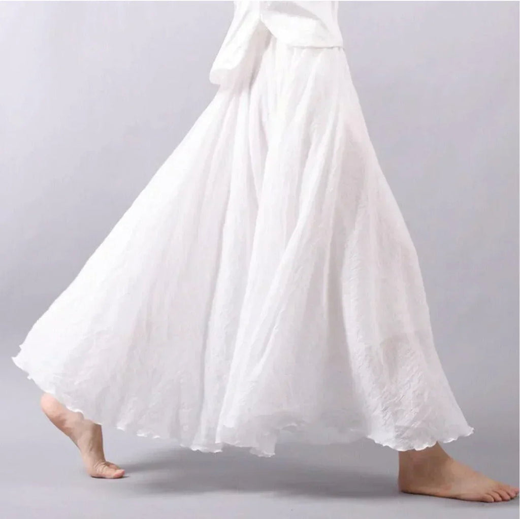 Women’s Boho Maxi Skirt High Waist Flowing Design 0