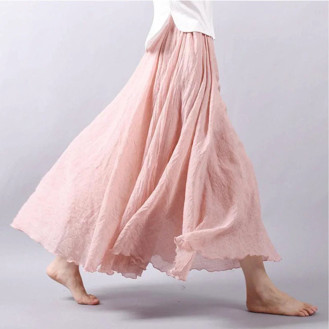 Women’s Boho Maxi Skirt High Waist Flowing Design 3