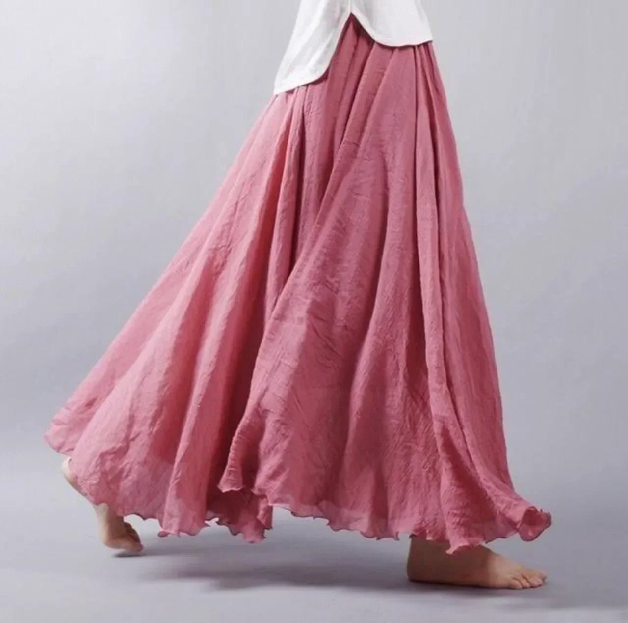 Women’s Boho Maxi Skirt High Waist Flowing Design 4
