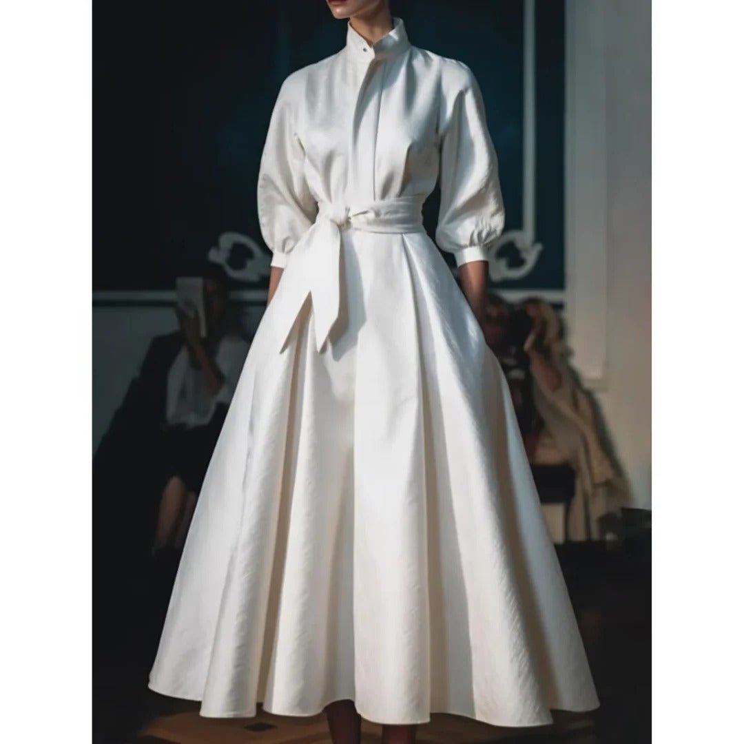 Women’s Boho Midi Dress Elegant A-Line Style 1