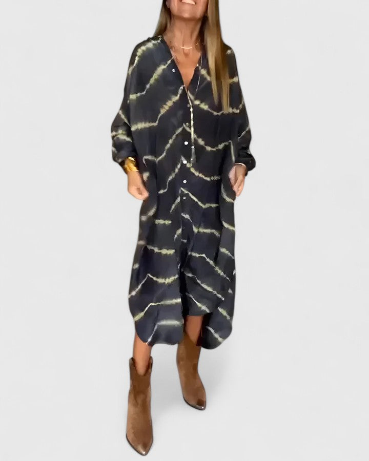 Women’s Boho Striped Maxi Dress Flowing Fit for Summer Style 0