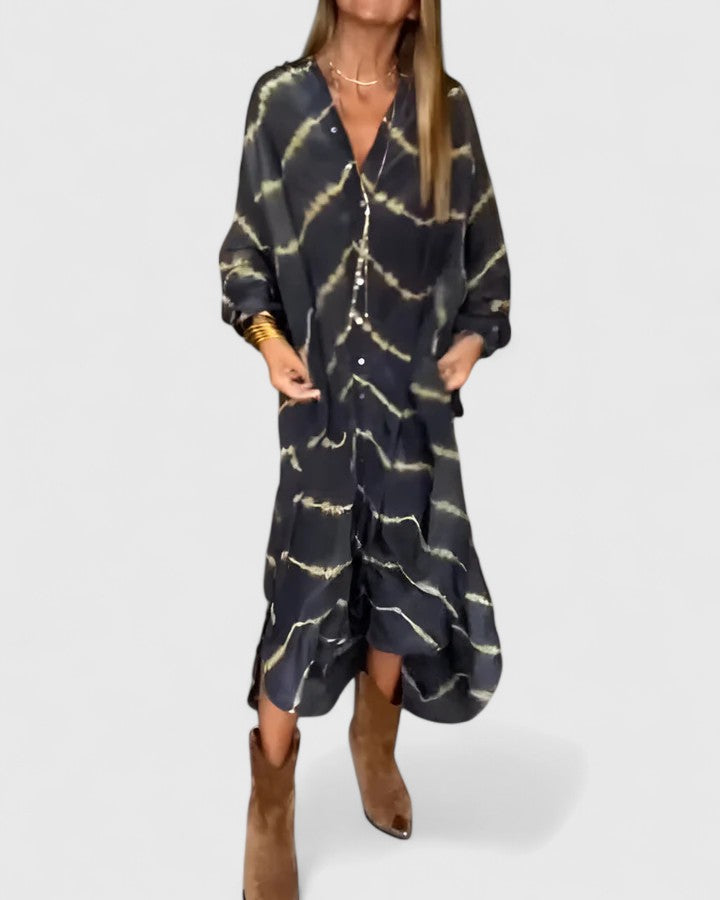 Women’s Boho Striped Maxi Dress Flowing Fit for Summer Style 2