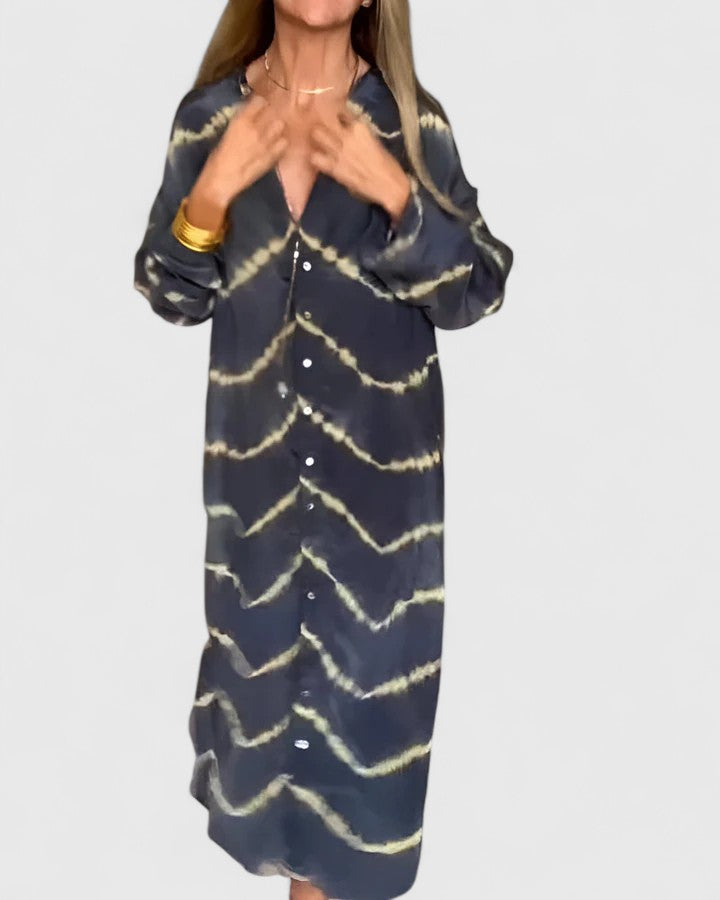 Women’s Boho Striped Maxi Dress Flowing Fit for Summer Style 3