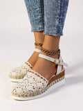 Women’s Boho Wedge Sandals Stylish Ankle Strap Design 0