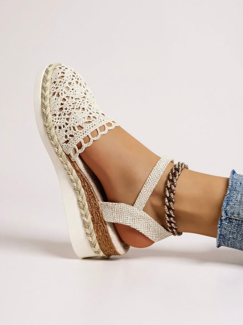 Women’s Boho Wedge Sandals Stylish Ankle Strap Design 1