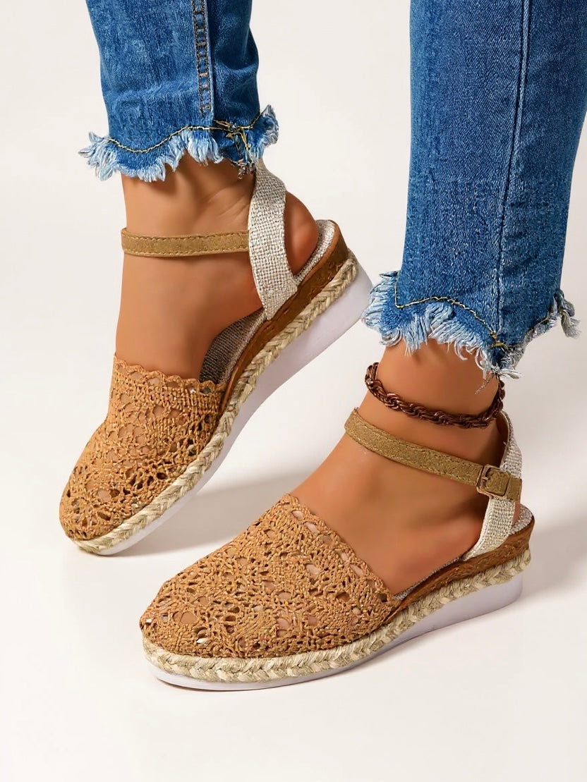 Women’s Boho Wedge Sandals Stylish Ankle Strap Design 6