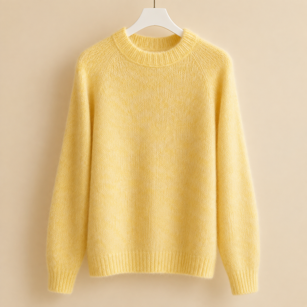 Women’s Brushed Knit Sweater Relaxed Raglan Style 0