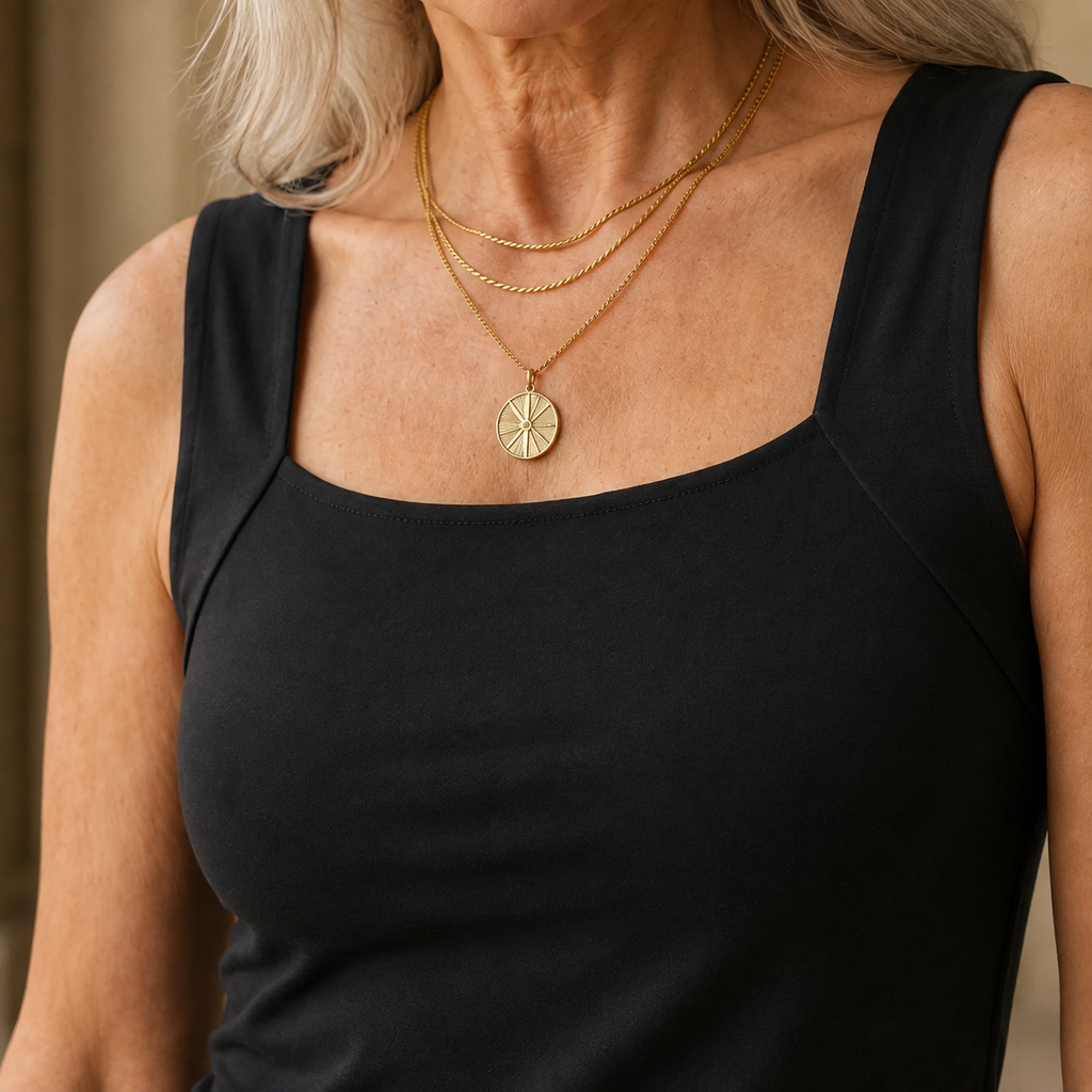 Women’s Built-In Support Tank Top Square Neckline 1