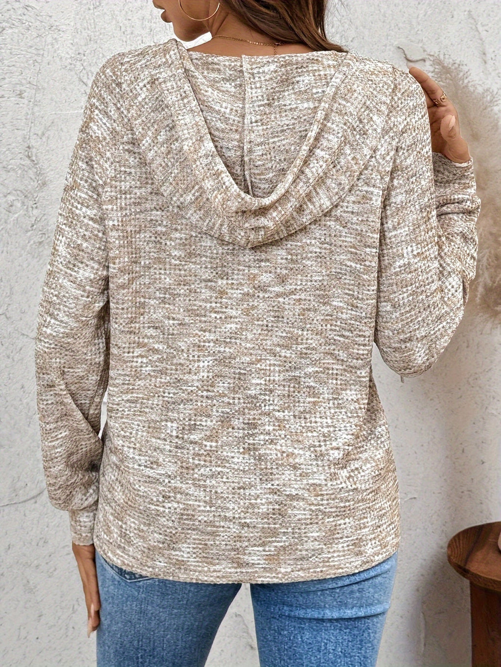 Women’s Button-Up Hooded Sweatshirt Relaxed Fit Casual Style 2