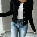 Women’s Cable-Knit Button-Front Cardigan Classic Warmth and Style 0