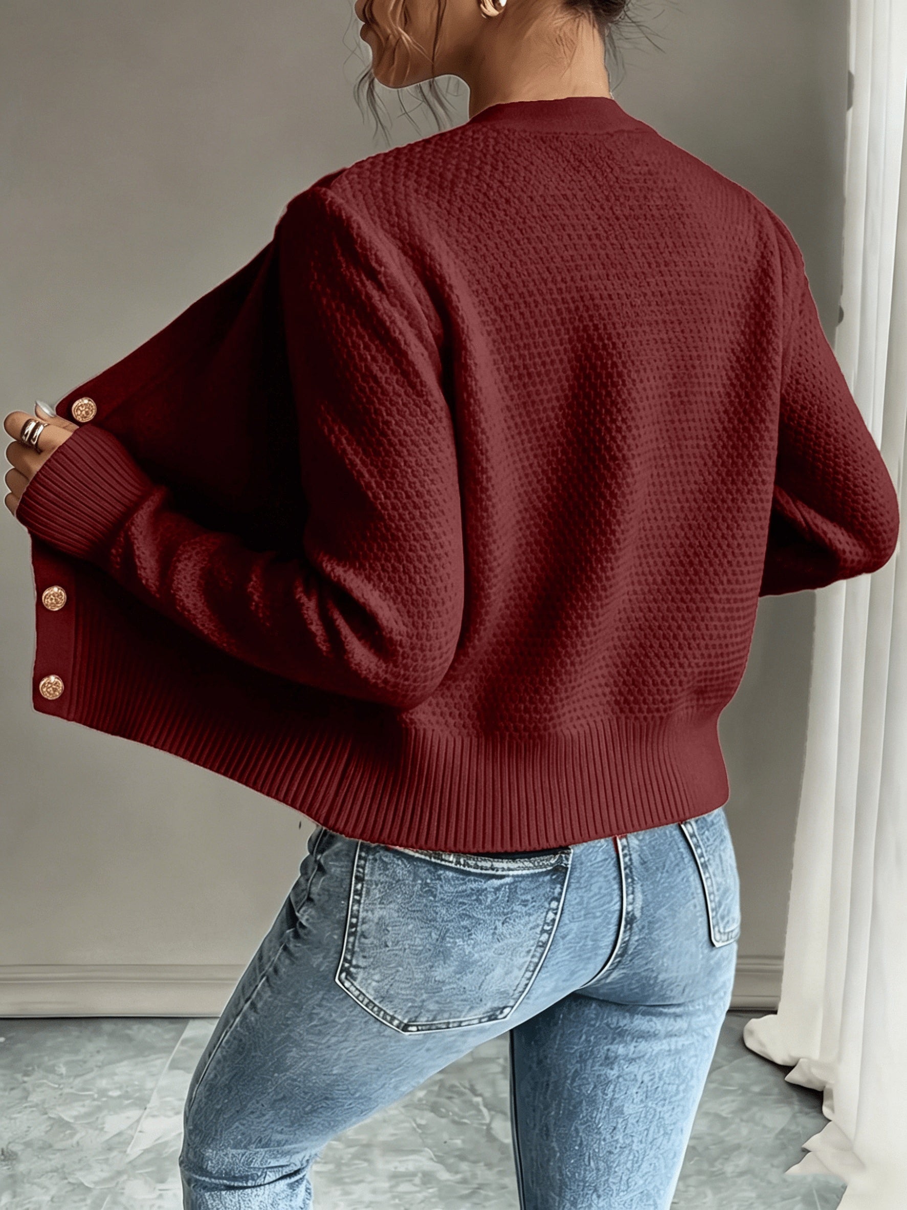 Women’s Cable-Knit Button-Front Cardigan Classic Warmth and Style 7